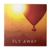 Fly Away Hot Luchtballonavond Tegeltje (Voorkant)