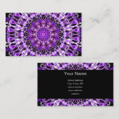 Fly Away Paars Kaleidoscoop Visitekaartje (Voorkant / Achterkant)