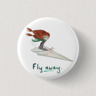 Fly Away Pin Ronde Button 3,2 Cm
