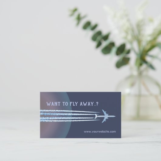 Fly Away ✈ Visitekaartje (Staand voorkant)