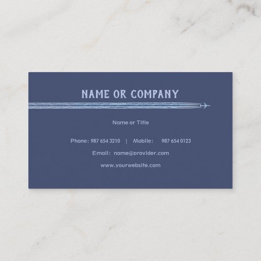 Fly Away ✈ Visitekaartje (Achterkant)