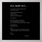 Fly baby Fly inspirerend poëzie poster (Voorkant)