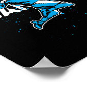 Fly Badminton Player Shuttle Trainer Racket Sports Poster (Hoek)