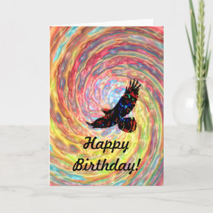 Fly Bird Birthday Kaart
