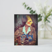 Fly Bird Mixed Media Briefkaart (Staand voorkant)