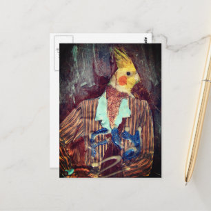 Fly Bird Mixed Media Briefkaart