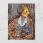 Fly Bird Mixed Media Briefkaart (Voorkant)