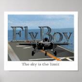 Fly Boy - Boys Room Wall Art Poster (Voorkant)