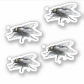 Fly Buddy 4 kleine contour stickers (Voorkant)