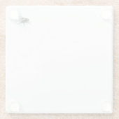 Fly Buddy clear glass onderzetter (Achterkant)