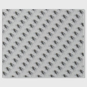 Fly Buddy grijs glanzend inpakpapier (Vlak)