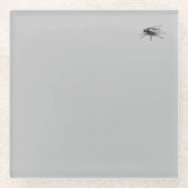 Fly Buddy grijs onderzetter Glazen Onderzetter (Voorkant)