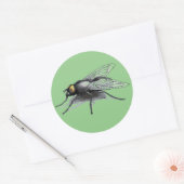 Fly Buddy groen grote ronde stickers (Envelop)