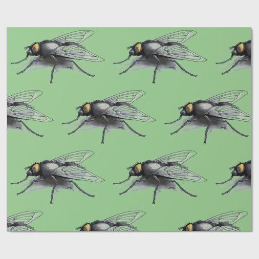 Fly Buddy groen mat inpakpapier (Vlak)