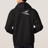 Fly Buddy heren zwarte hoodie achterkant (Achterkant)