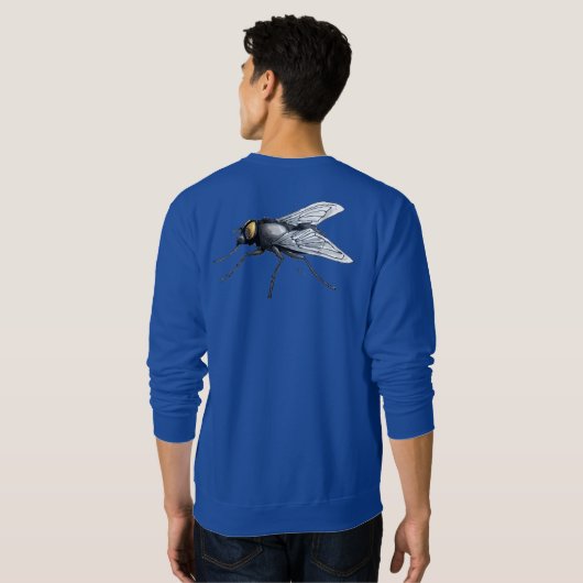 Fly Buddy mannen blauw sweatshirt terug (Achterkant volledig)