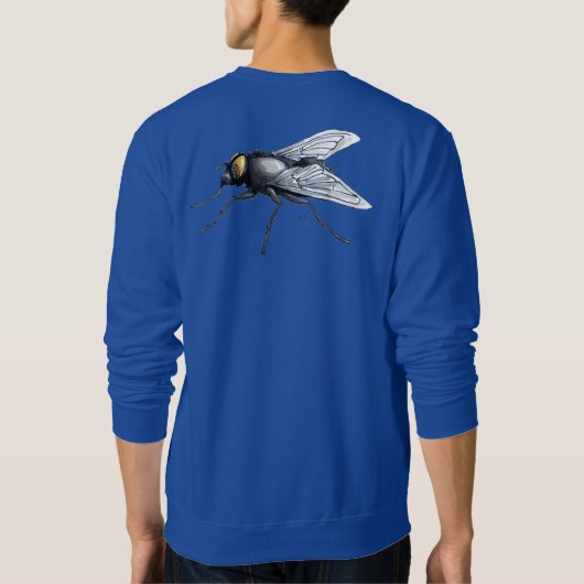 Fly Buddy mannen blauw sweatshirt terug (Achterkant)