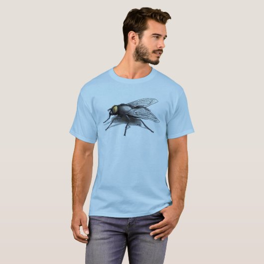 Fly Buddy mannen blauw T-shirt (Voorkant volledig)