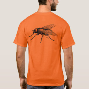 Fly Buddy mannen sinaasappel T-shirt terug