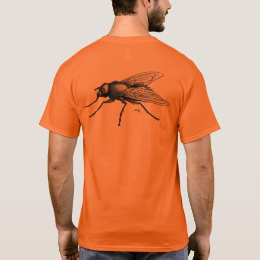 Fly Buddy mannen sinaasappel T-shirt terug (Achterkant)