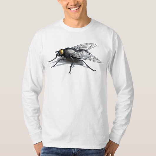 Fly Buddy mannen wit T-shirt met lange mouwen (Voorkant)