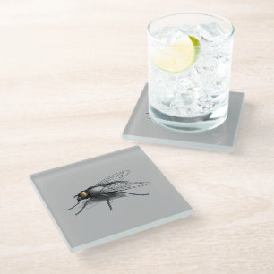 Fly Buddy reus vliegend grijs onderzetter