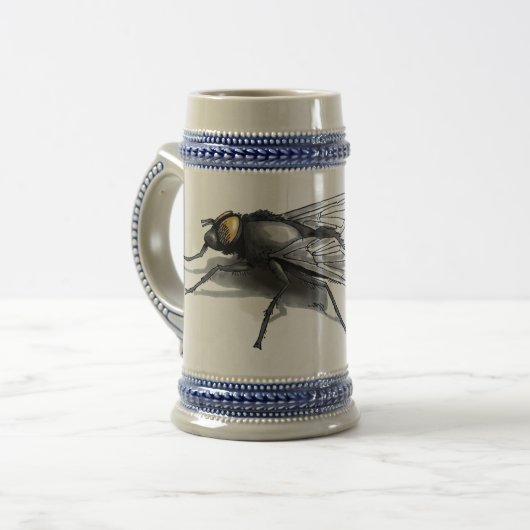 Fly Buddy reuzenvlieg stein Bierpul (Voorkant links)