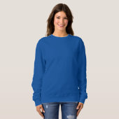 Fly Buddy vrouwen blauwe sweatshirt achterkant (Voorkant volledig)