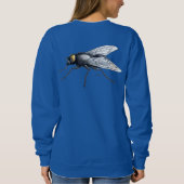 Fly Buddy vrouwen blauwe sweatshirt achterkant (Achterkant)