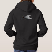 Fly Buddy vrouwen zwarte hoodie achterkant (Achterkant)