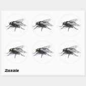 Fly Buddy witte grote ronde stickers (Vel)
