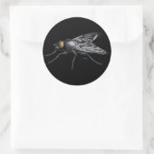Fly Buddy zwart grote ronde stickers (Tas)