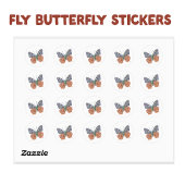 Fly Butterfly Classic Ronde Sticker