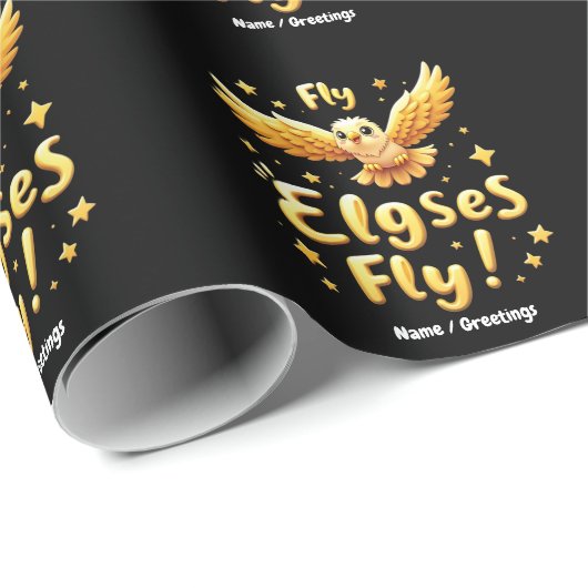 Fly Elgses Fly Inspirerend Eagle Art Cadeaupapier (Rol Hoek)