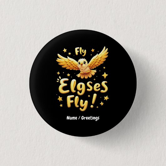 Fly Elgses Fly Inspirerend Eagle Art Ronde Button 3,2 Cm (Voorkant)