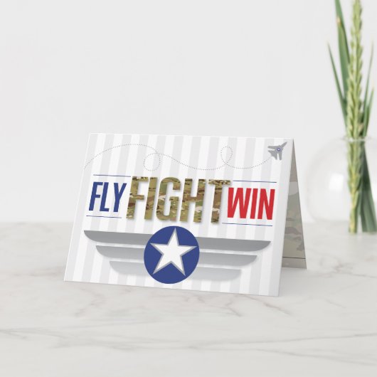 Fly Fight Win Luchtmacht BMT Militair Afstuderen Aankondiging (Voorkant)