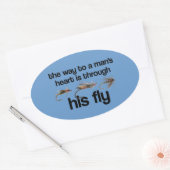 Fly Fish Man hart Sticker (Envelop)