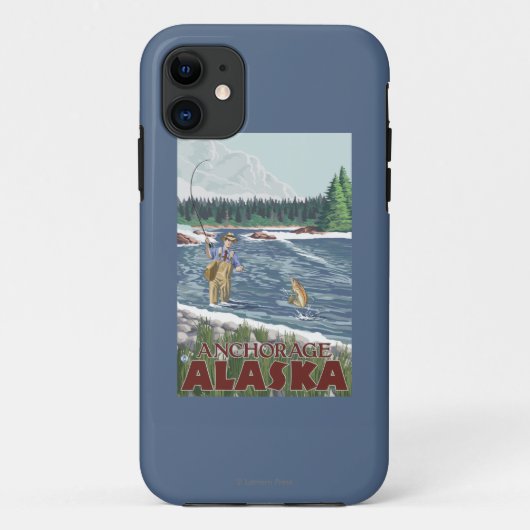 Fly Fisherman - Anchorage, Alaska Case-Mate iPhone Case (Achterkant)