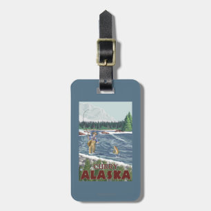 Fly Fisherman - Curry, Alaska Bagagelabel