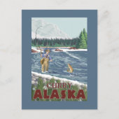 Fly Fisherman - Curry, Alaska Briefkaart (Voorkant)