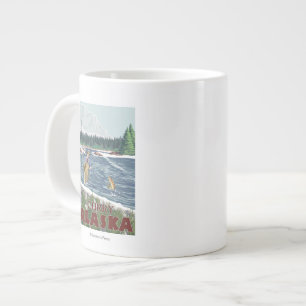Fly Fisherman - Curry, Alaska Grote Koffiekop