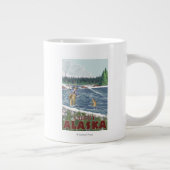 Fly Fisherman - Curry, Alaska Grote Koffiekop (Rechts)