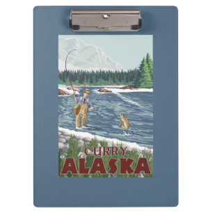 Fly Fisherman - Curry, Alaska Klembord