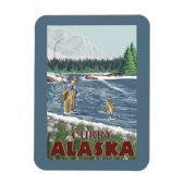 Fly Fisherman - Curry, Alaska Magneet (Verticaal)