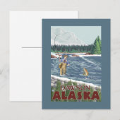 Fly Fisherman - Dawson, Alaska Briefkaart (Voorkant / Achterkant)