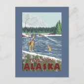 Fly Fisherman - Dawson, Alaska Briefkaart (Voorkant)