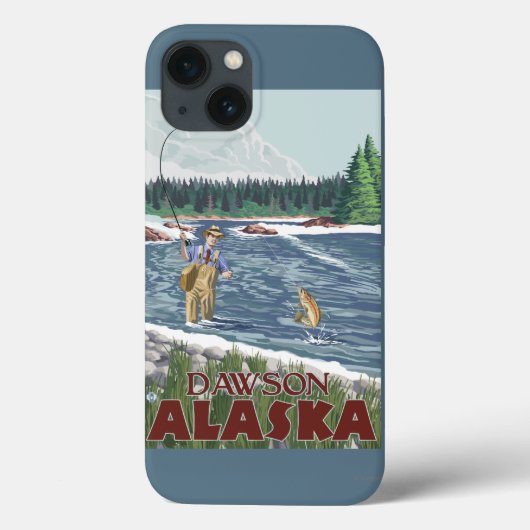 Fly Fisherman - Dawson, Alaska Case-Mate iPhone Case (Achterkant)