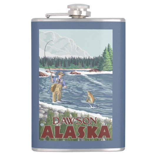 Fly Fisherman - Dawson, Alaska Heupfles (Voorkant)