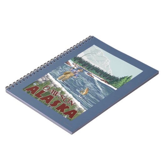 Fly Fisherman - Dawson, Alaska Notitieboek (Linkerzijde)