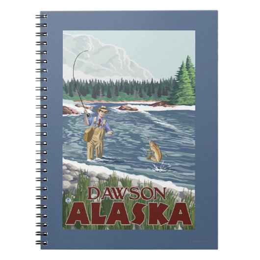 Fly Fisherman - Dawson, Alaska Notitieboek (Voorkant)